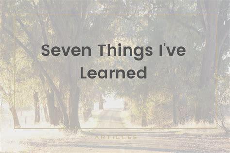 Seven Things I Ve Learned In My Career Rothman Investment Management