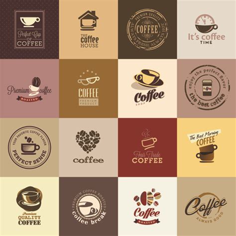 Retro Coffee Logos Creative Design Vector Free Download