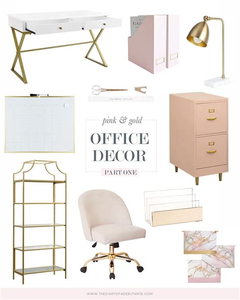 Affordable Pink And Gold Office Decor Diary Of A Debutante In 2020