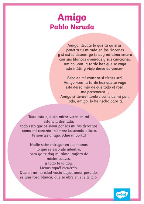 Poema Amizade Pablo Neruda