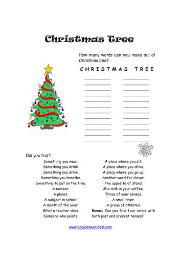 christmas tree  Teaching Resources