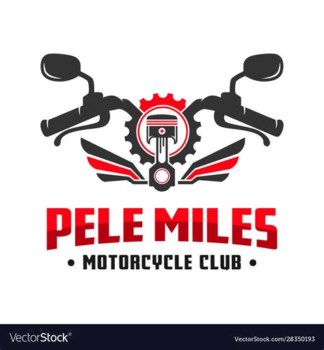 Motorcycle Club Community Logo Design Royalty Free Vector