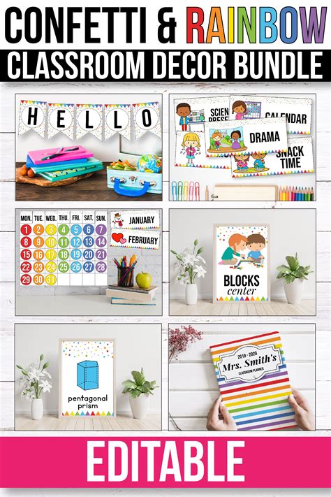 This Confetti Rainbow Classroom Theme Will Look Beautiful In Any
