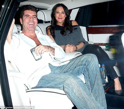 simon cowell is in high spirits as he bares his chest during night out with pregnant lover
