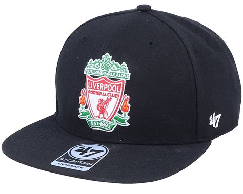 Hatstore Exclusive Liverpool Fc Crest Black Snapback 47 Brand Cap