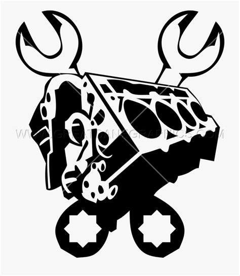 Engine Clipart Engine Block Car Mechanic Png Black And White