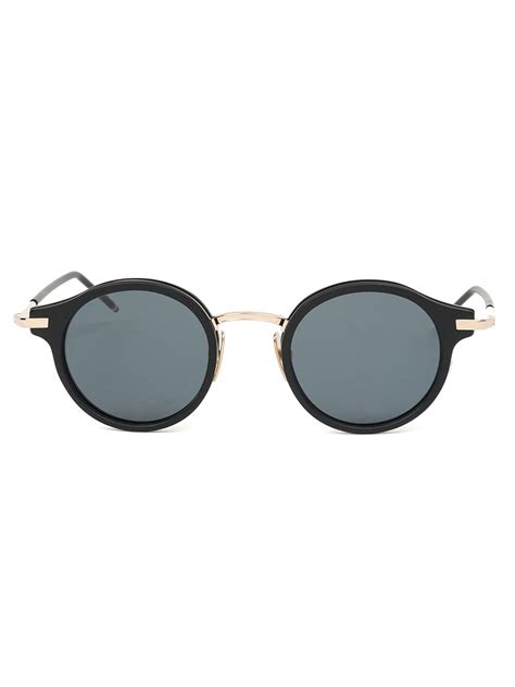 Thom Browne Round Frame Sunglasses In Black For Men Lyst