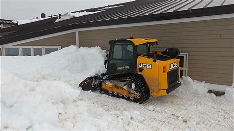 Buried In Snow Snow Removal With Skid Steer Youtube