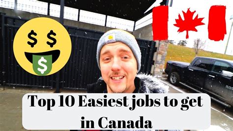 Top 10 Easiest Jobs To Get In Canada Youtube