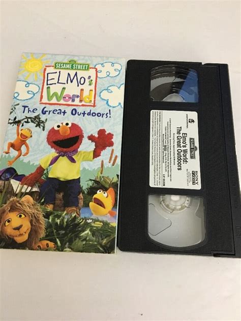 Sesame Street Elmos World The Great Outdoors Vhs Movie Tape Vcr 2003