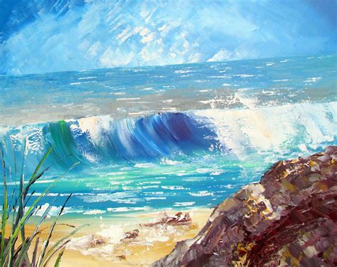 Seascape Paintings Seascape Wave Painting