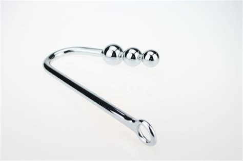 Dia 20 35mm Large Stainless Steel Anal Hook With 3 Ball Metal Anal Plug