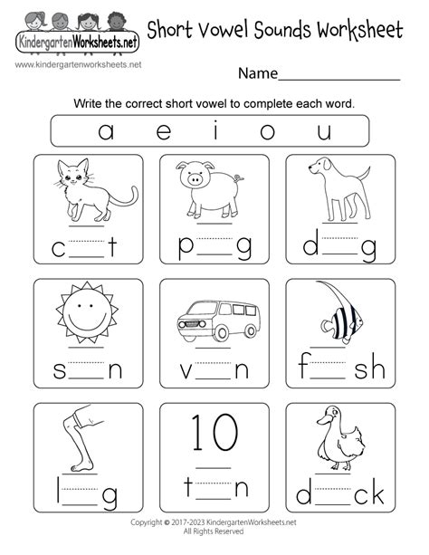 Free Kindergarten Phonics Worksheets Printable Kindergarten Worksheets