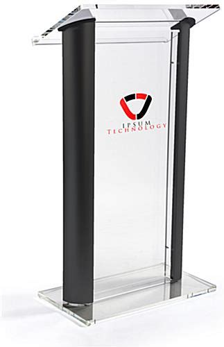 Clear And Black Podium 14 X 14 Imprint Area