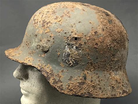 Original Wwii German Army Heer M35 Single Decal Relic Helmet