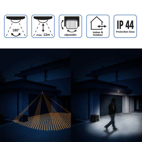 Led lampe mit bewegungsmelder sind mit einer vielzahl von farbeigenschaften erhältlich. deleyCON Infrarot Bewegungsmelder Aufputz 180° INNEN ...