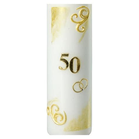 Anniversary Candle 50th Intertwined Rings 220x60 Mm Online Sales On