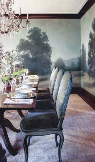 Mural In Dining Room Source Gracious Rooms By Barbara Westbrook