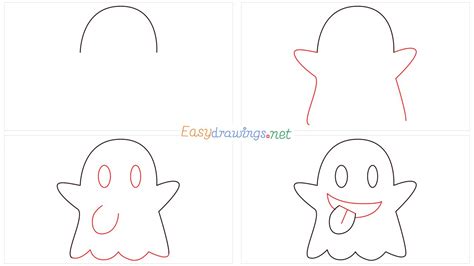Ghost Drawing Drawing Lessons Step By Step Drawing Emoji Symbols