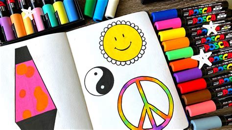 5 Easy Sketchbook Ideas Using Posca Paint Pens ️ 🎨 Youtube
