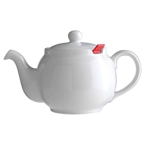 White 10 Cup Teapotred Filterchatsford Cc 15522