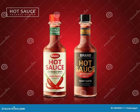Hot Sauce Package Design Stock Vector Illustration Of Template 94050017