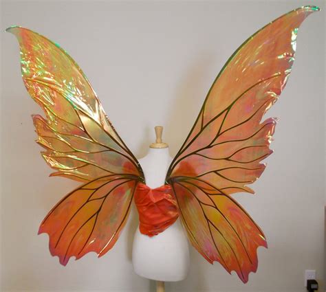 Giant Clarion Painted Fire Fairy Wings Etsy
