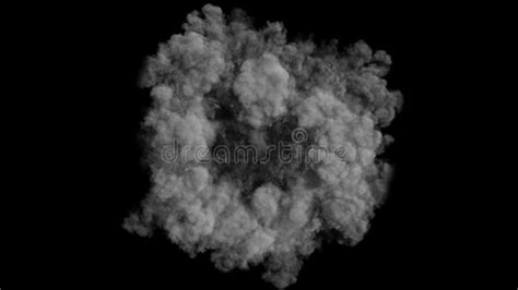 3d Smoke Explosion Shockwave Effect And Divergent Wave Isolated On