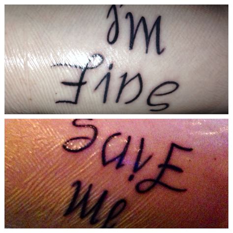 Im Fine Save Me Tattoo 10 Coolest Ambigram Tattoos Oddee