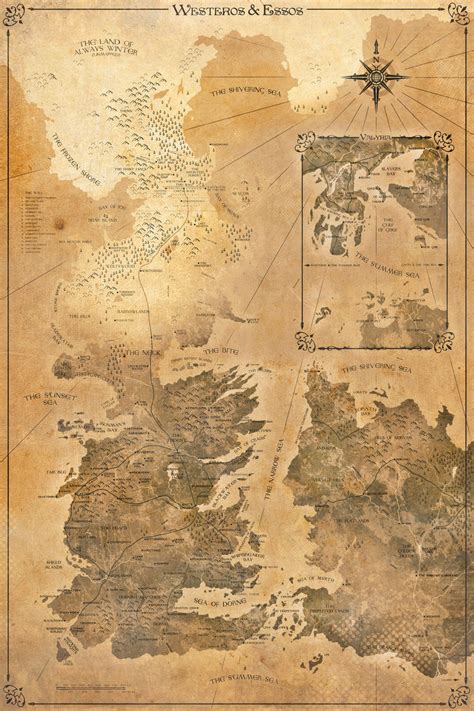 Game Of Thrones Map Westeros And Essos By Fabledcreative On Deviantart