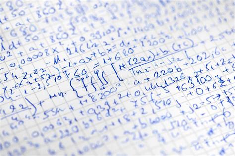 Math Handwriting In Notebook Closeup Stock Photo Image Of Business