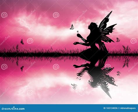 Illustration Of Fairy With Butterflies Stock Illustration
