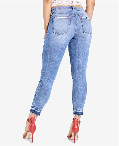 Guess Cropped Graphic Skinny Jeans Macys