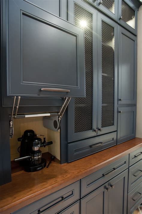 Butler Pantry And Bar Hidden Espresso Machine Utilize Every Inch Of
