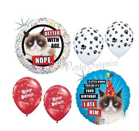 Grumpy Cat Balloon Package Select The Basic Pkg Or The Optionals Who Doesnt Love That Grumpy
