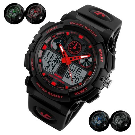 tsv men s watch tsv military sports digital watch with survival compass waterproof countdown