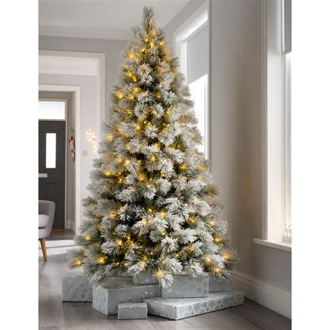 The Seasonal Aisle 7ft Snow Flocked Pine Artificial Christmas Tree With
