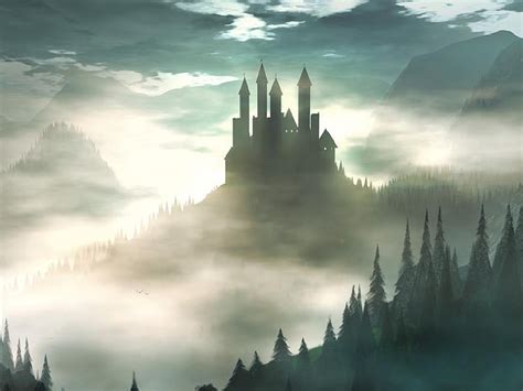 1920x1080px 1080p Free Download Castle In The Fog Mountains Trees
