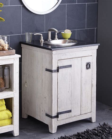 Native Trails 24 Americana Vanity In Whitewash Farmhouse Bathroom