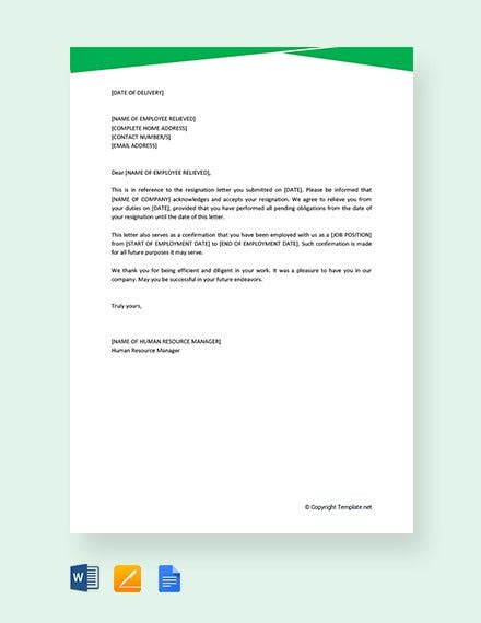 20 Relieving Letter Examples Pdf Doc Free And Premium