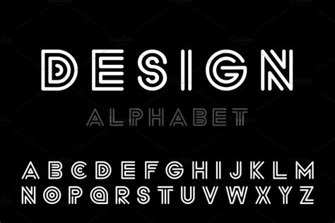 Modern Designer Fontstriped Letters Stunning Fonts ~ Creative Market