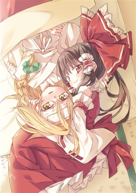Hakurei Reimu And Kirisame Marisa Touhou Drawn By Inainadahime