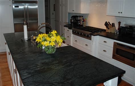 Plastic laminate countertops are manufactured using heat and pressure to combine layers of paper between two sheets of clear plastic, creating a tough surface that is then attached to a. Soapstone Portfolio - Fox Marble