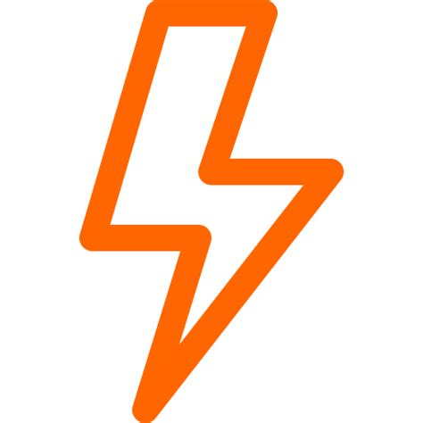 Lightning Symbol Png Icon Orange