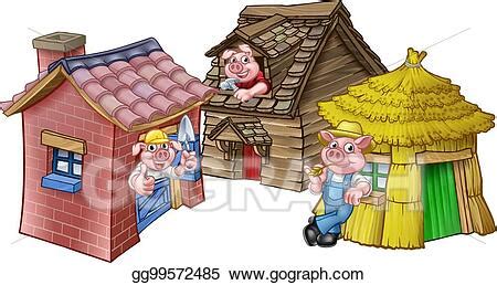 Use popsicle sticks, toothpicks or real twigs from outside (this is also great fun to collect on a nature walk), or. Vector Stock - The three little pigs fairytale houses ...
