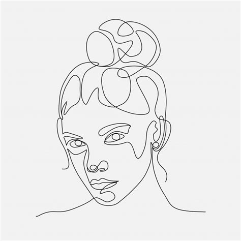 Download Premium Vector | Woman head lineart illustration. one line drawing.
