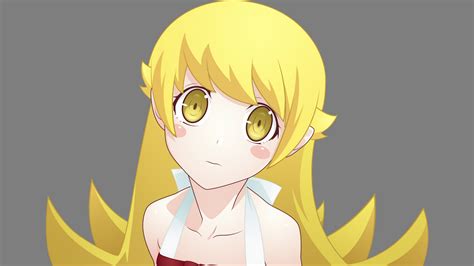3840x2160 Anime Girls Anime Oshino Shinobu Blonde Long Hair Vector Art Monogatari Series
