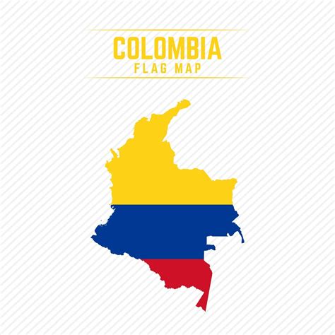 Bandera Y Mapa De Colombia