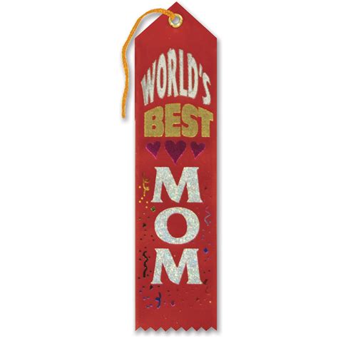 Worlds Best Mom Award Ribbon Us Novelty