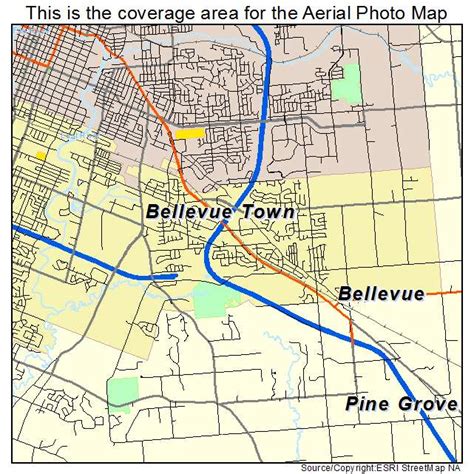 Aerial Photography Map Of Bellevue Town Wi Wisconsin
